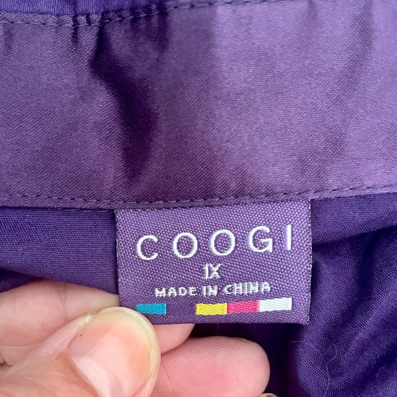 Coogi Purple Snap Front Rhinestone Embellished Belted Shirt Dress sz 1X NEW - Picture 10 of 12